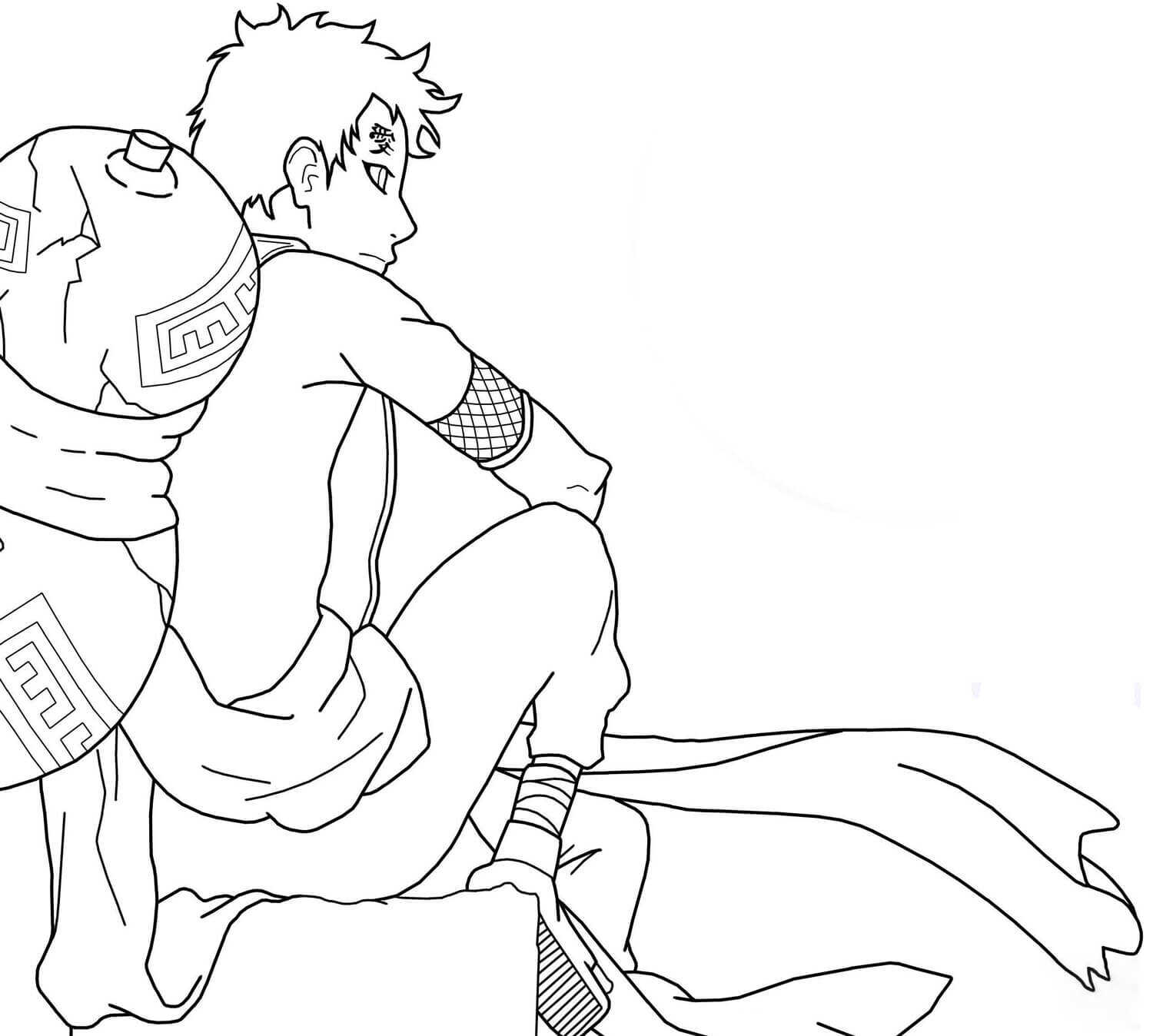 Gaara coloring pages