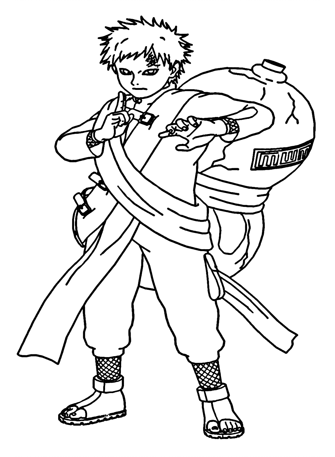 Gaara coloring pages