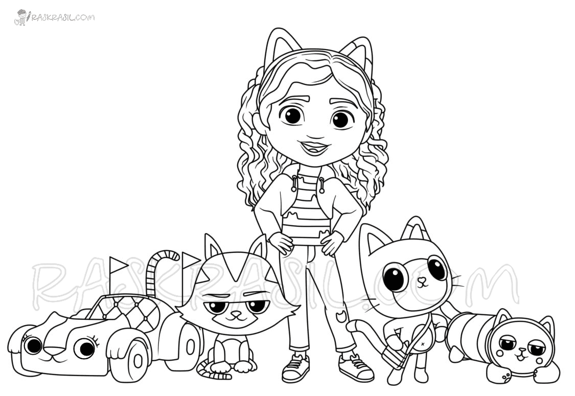 Gabbys dollhouse coloring pages