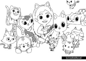 Gabbys dollhouse coloring page