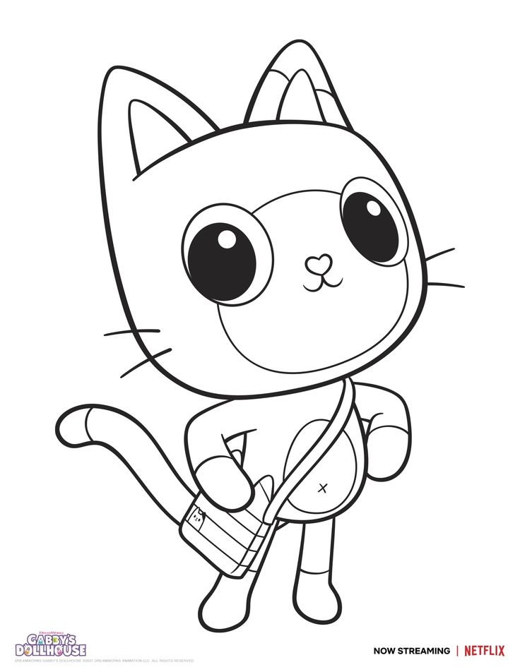 Free gabbys dollhouse coloring pages cat coloring page cat colors doll house