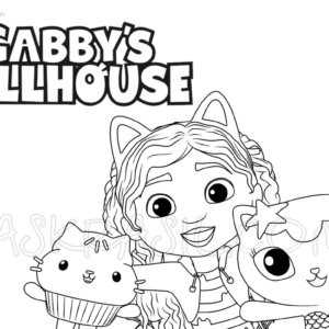 Gabbys dollhouse coloring pages printable for free download