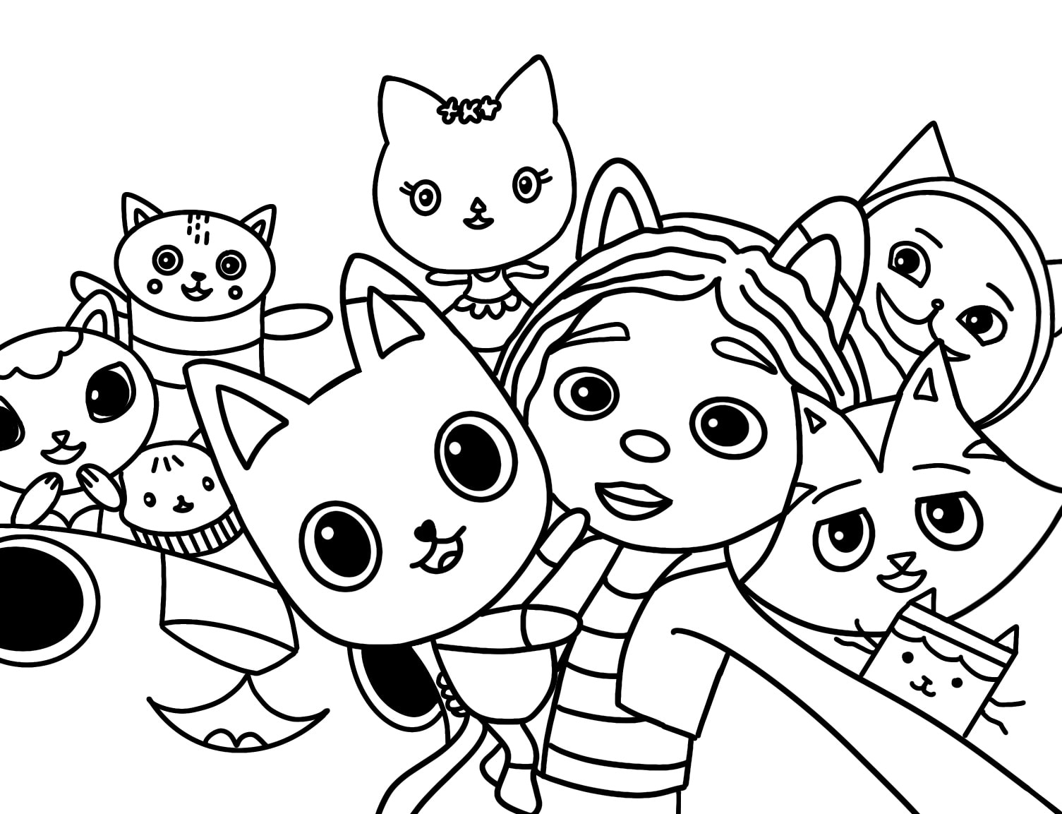 Gabbys dollhouse coloring pages