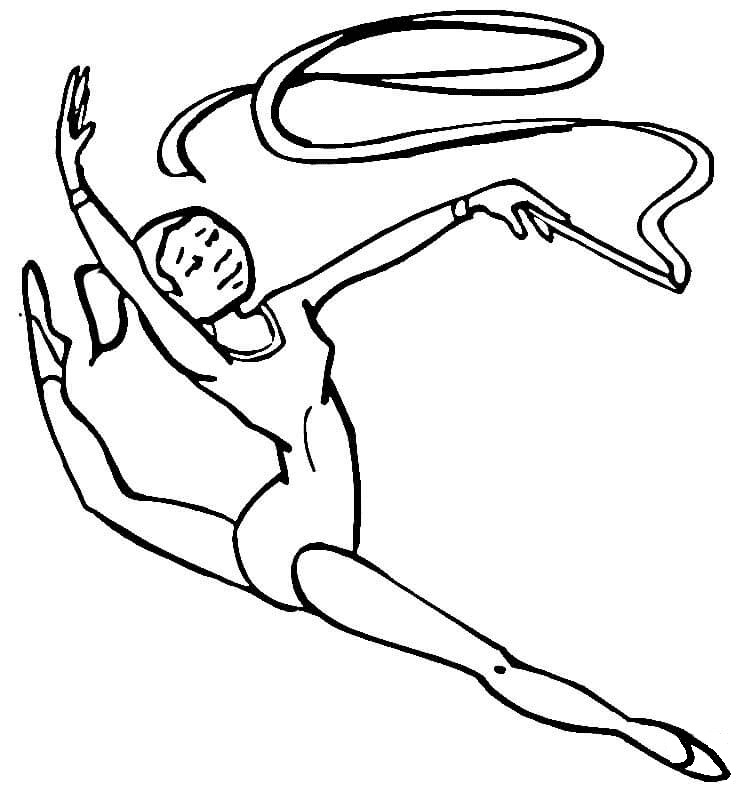 Gymnastics coloring page