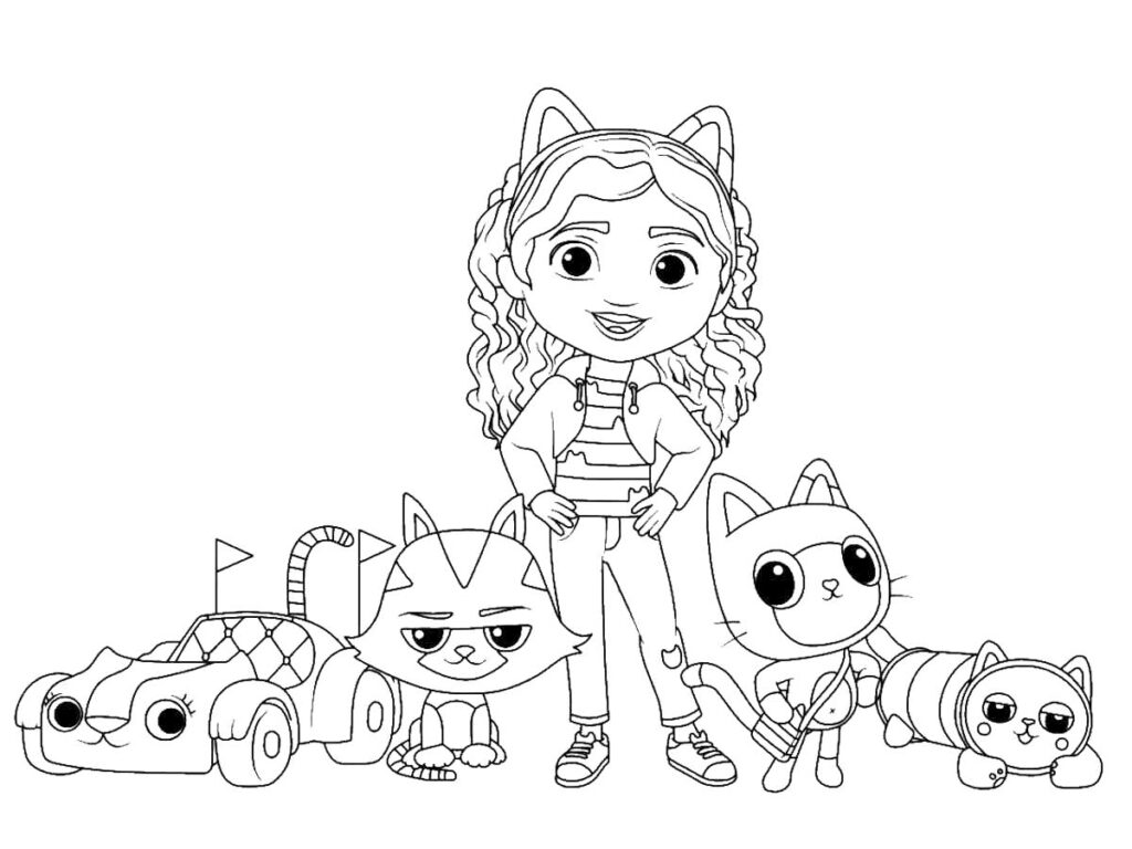 Gabbys dollhouse coloring pages