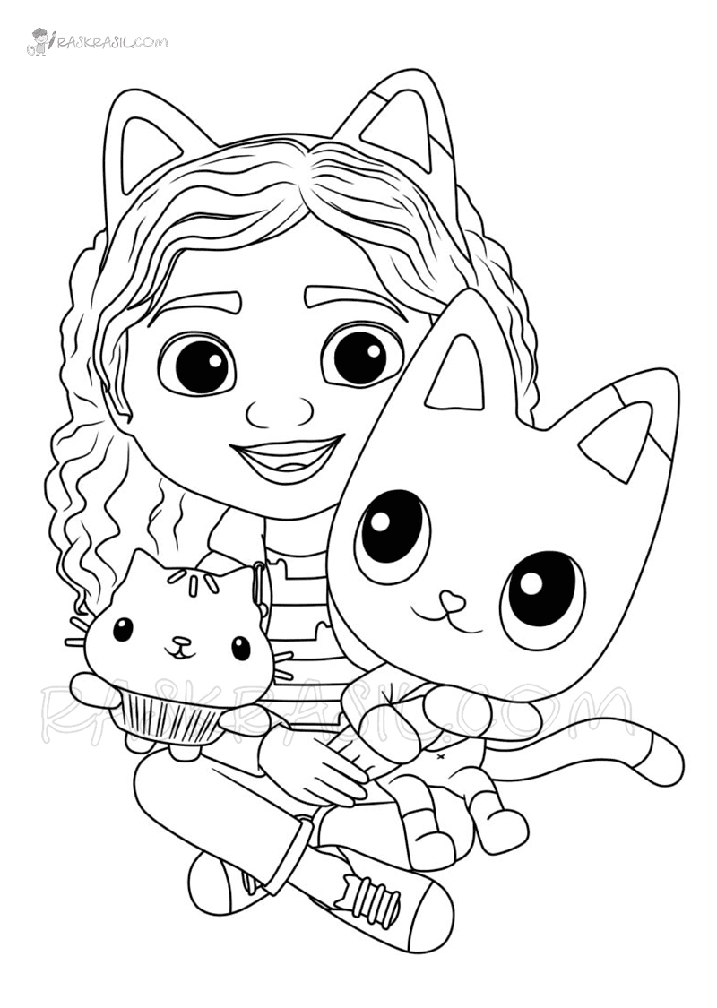 Gabbys dollhouse coloring pages printable for free download