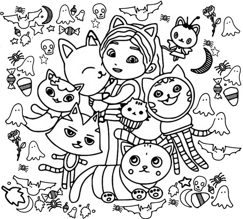 Coloring pages gabbys dollhouse