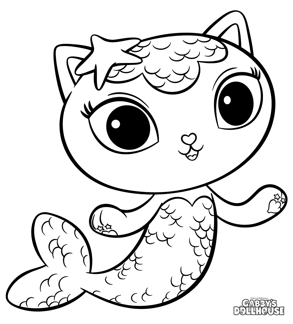 Gabbys dollhouse coloring pages printable for free download