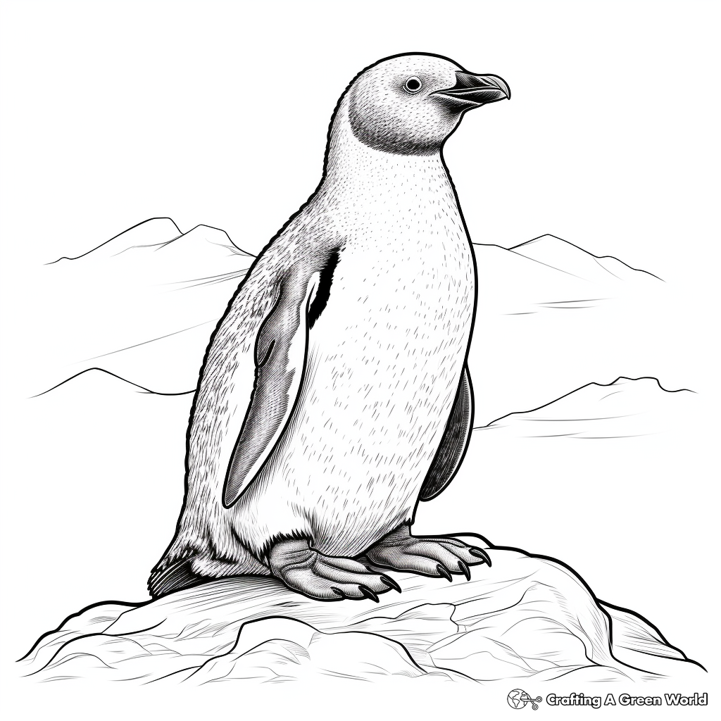 Penguin for adults coloring pages