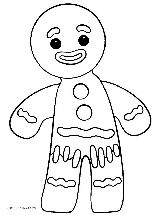 Gingerbread man coloring page cute coloring pages christmas coloring pages