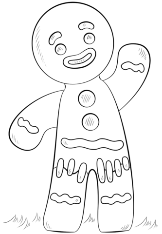 Dibujo de galleta de jengibre para colorear dibujos para colorear imprimir gratis