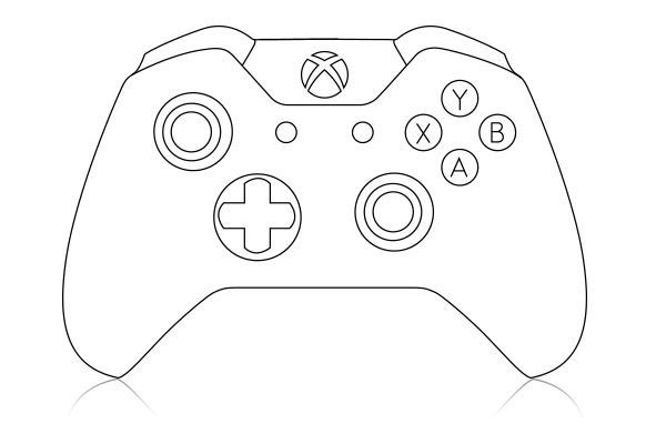 Xbox one controller sketch coloring page xbox one controller xbox video games birthday party