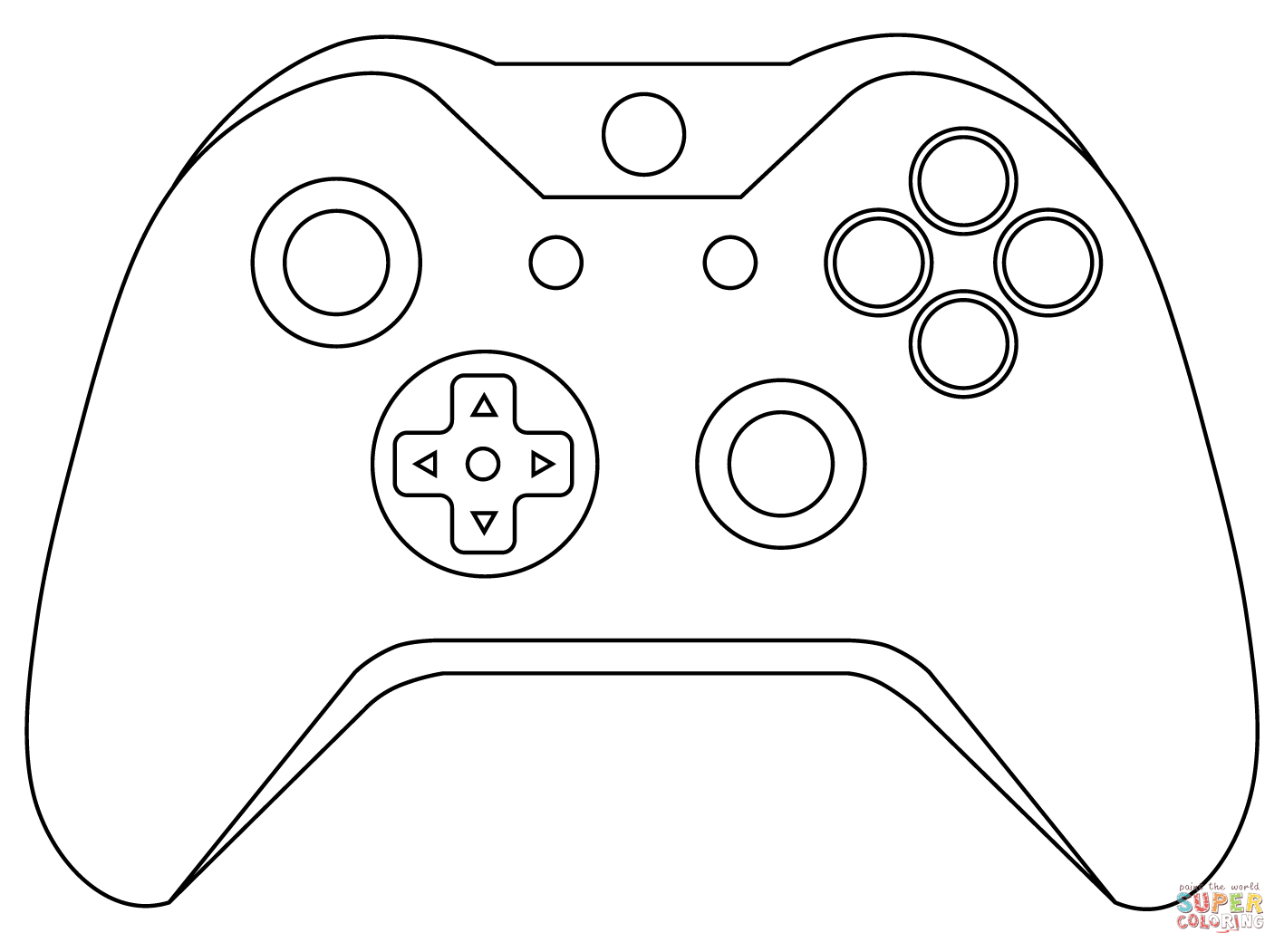 Xbox controller coloring page free printable coloring pages