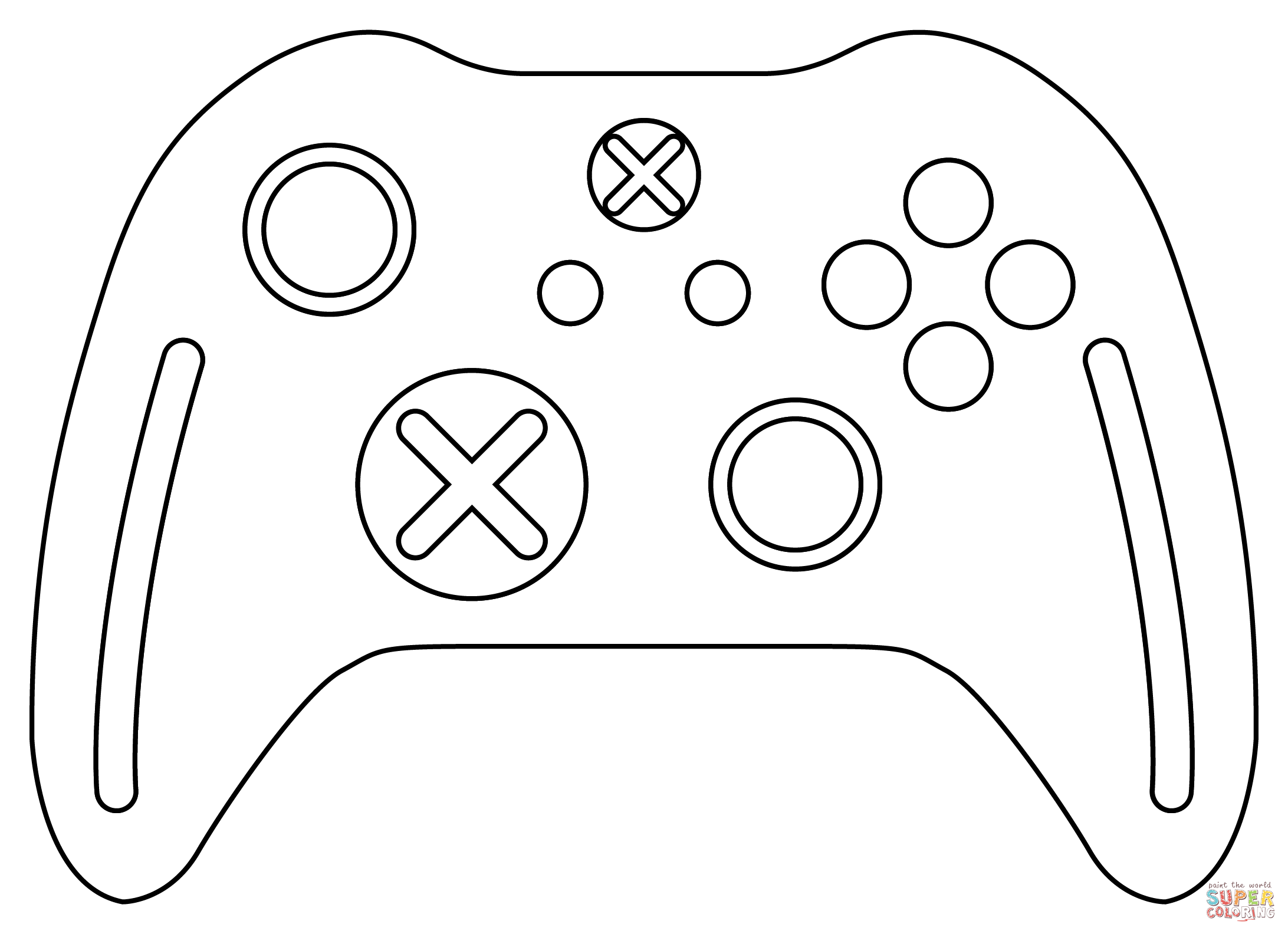 Xbox controller coloring page free printable coloring pages