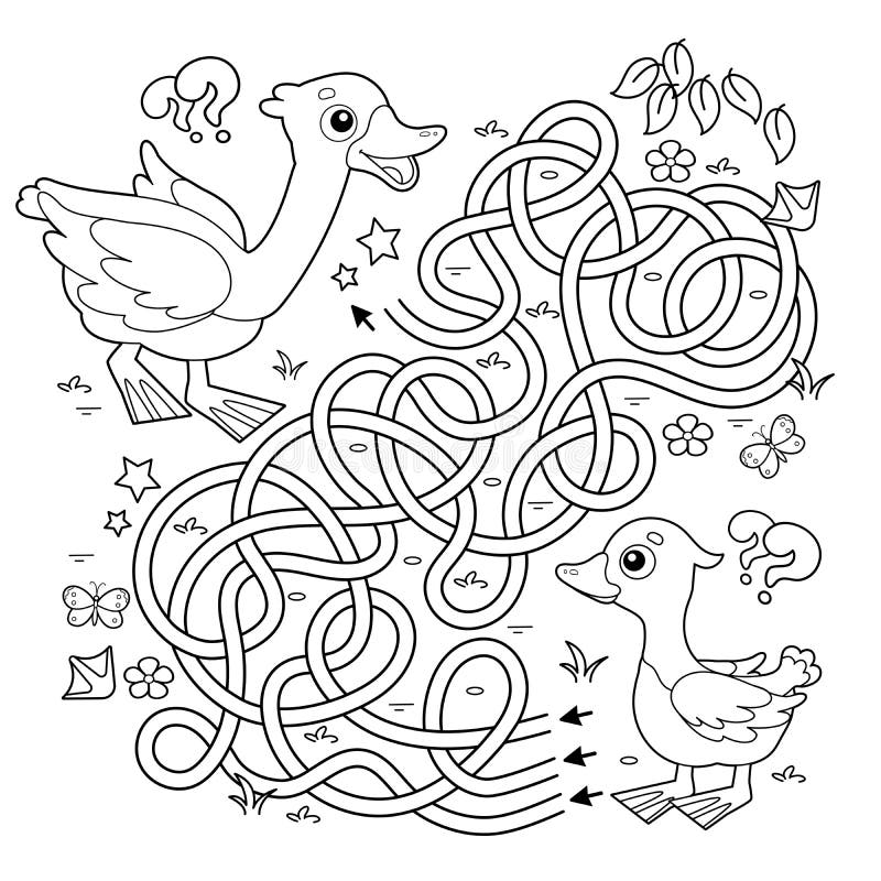 Goose maze stock illustrations â goose maze stock illustrations vectors clipart