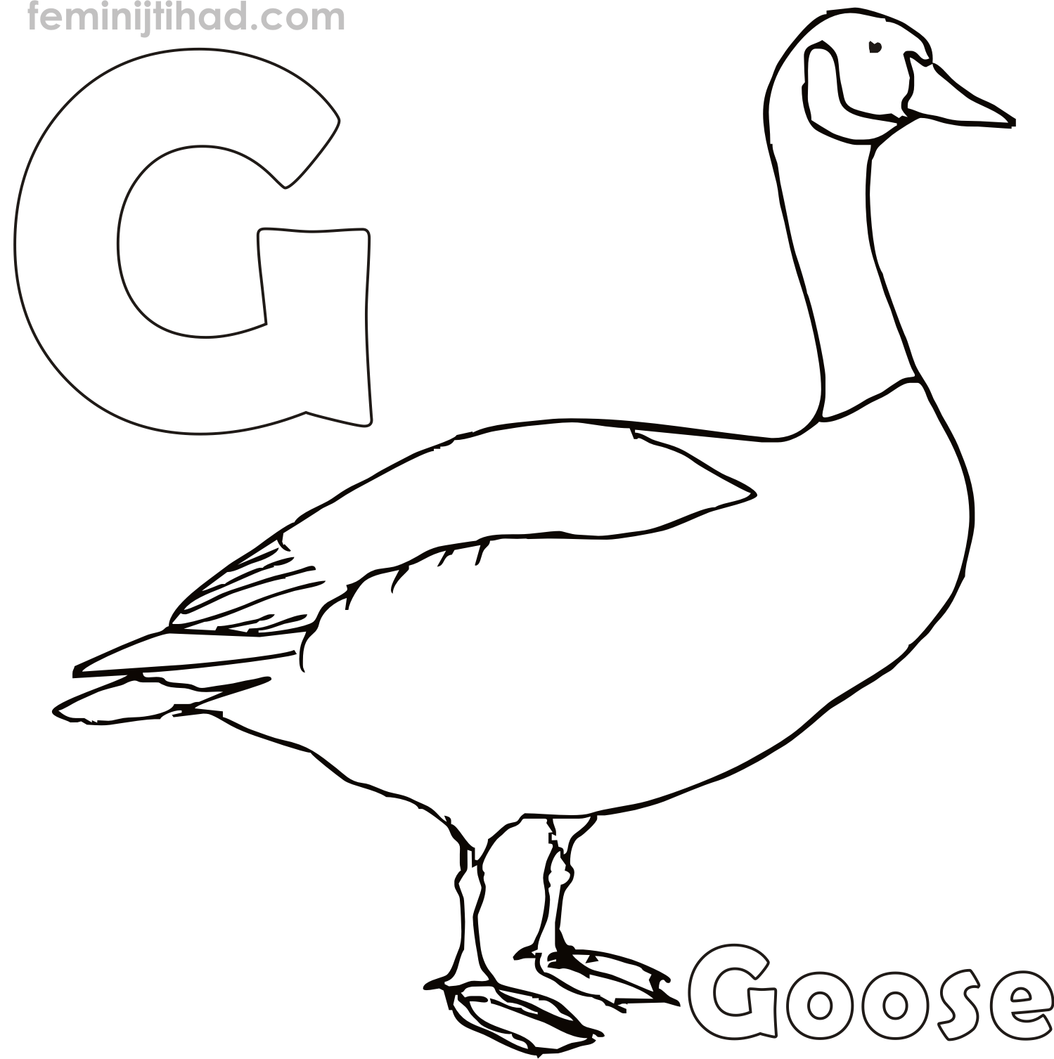 Goose coloring pages pdf