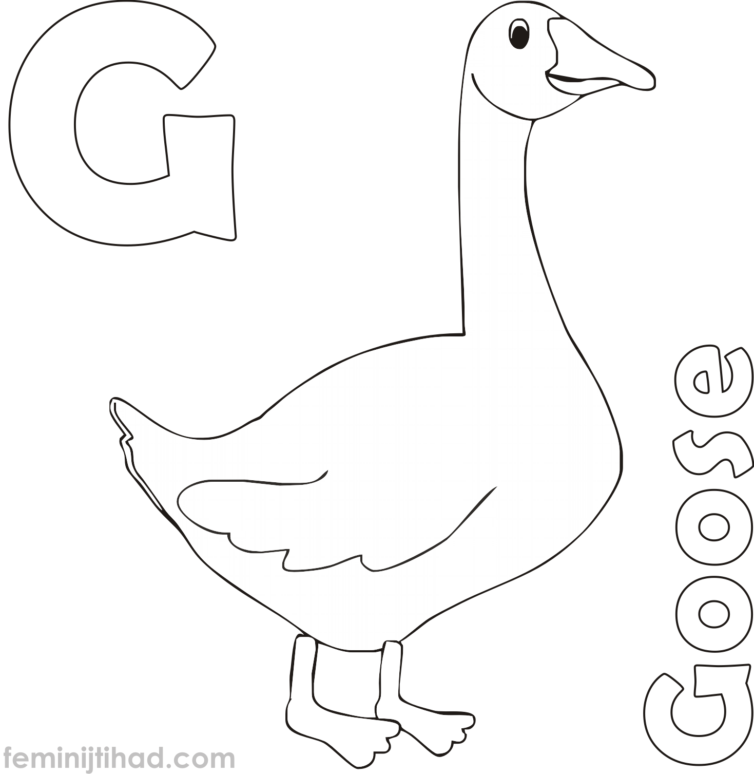 Goose coloring pages pdf