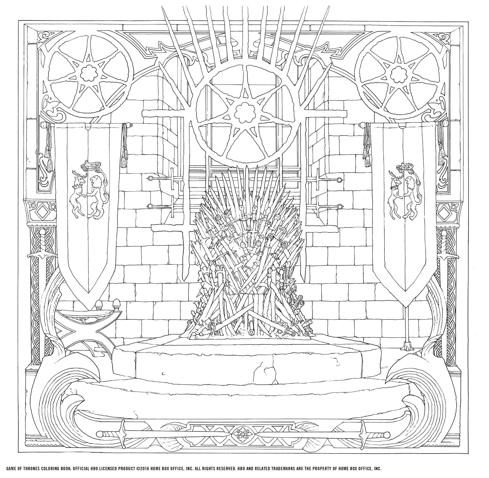 Hbos game of thnes colouring book