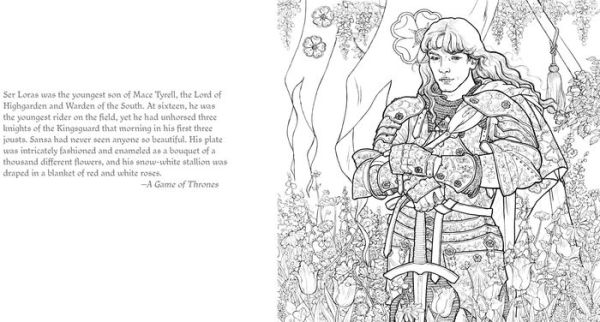 The official a game of thrones coloring book an adult coloring book by george r r martin paperback barnes noble