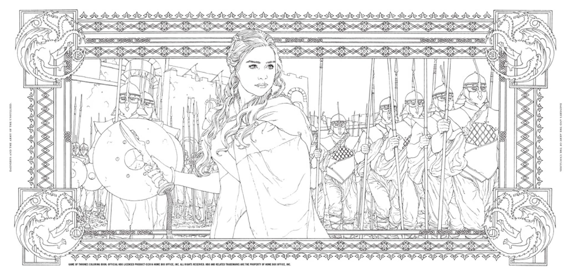 Crayons are ing new game of thrones coloring book to debut