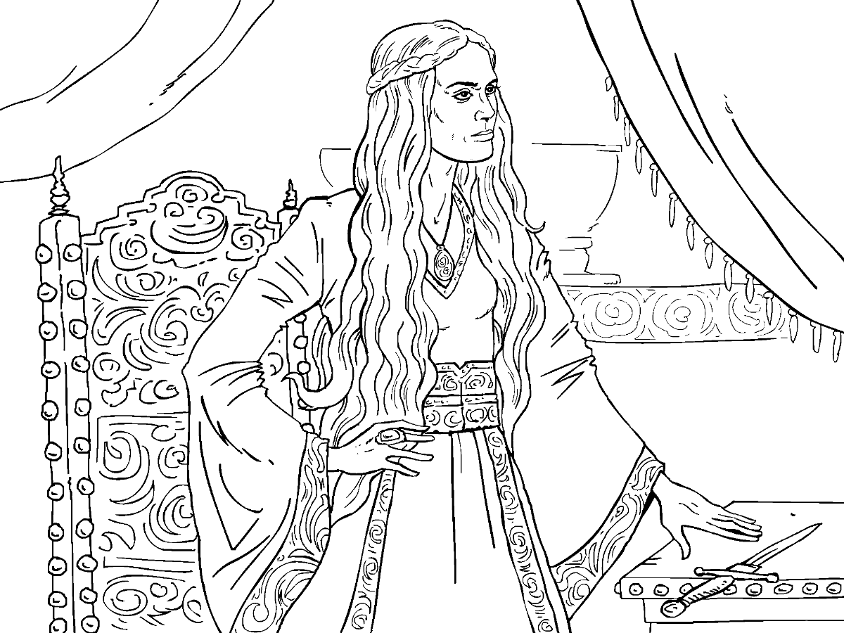 Game of thrones colouring in page