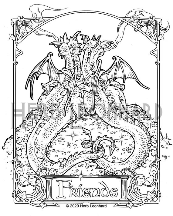 Dragon imaginationfriends coloring pages herb leonhard