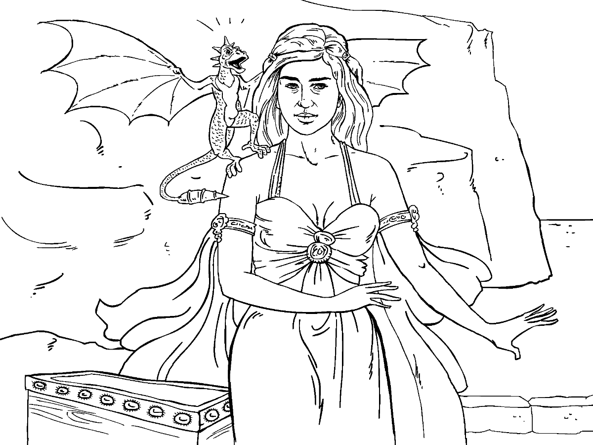 Game of thrones colouring in page