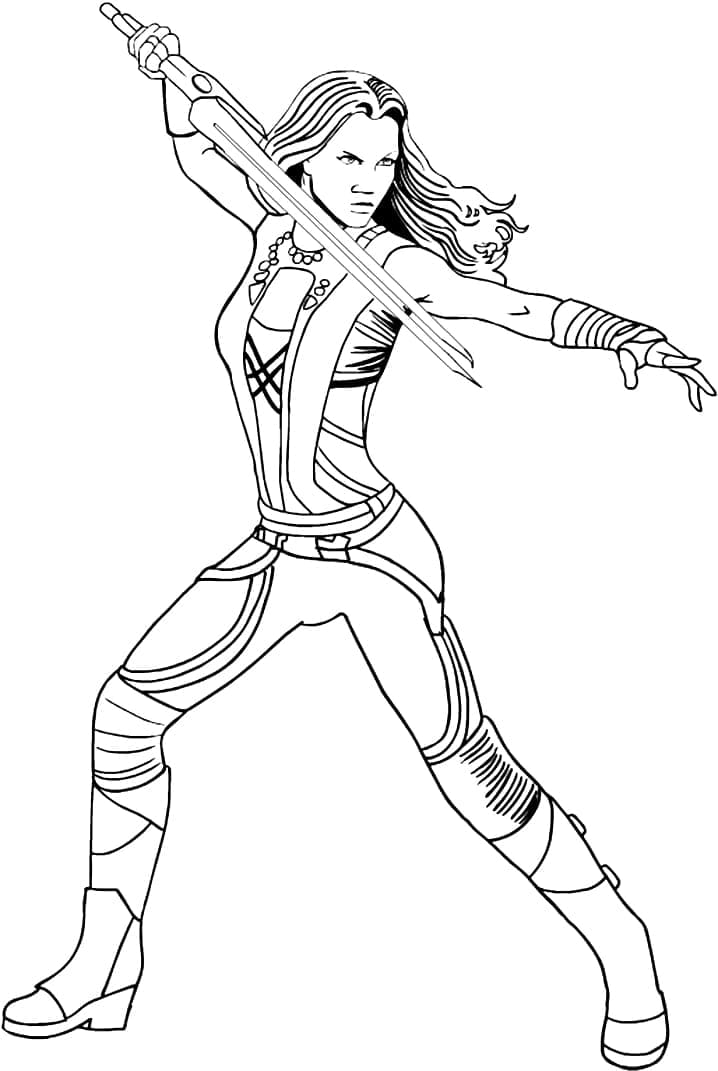 Gamora coloring pages