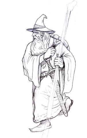 Gandalf on his way coloring page free printable coloring pages