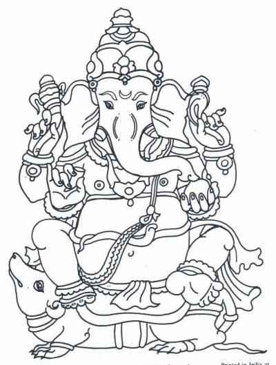 Ganesha coloring pages hindu mommy