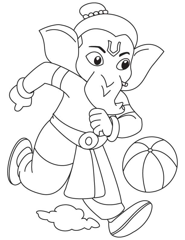 Coloring page hindu mythology ganesh gods and goddesses