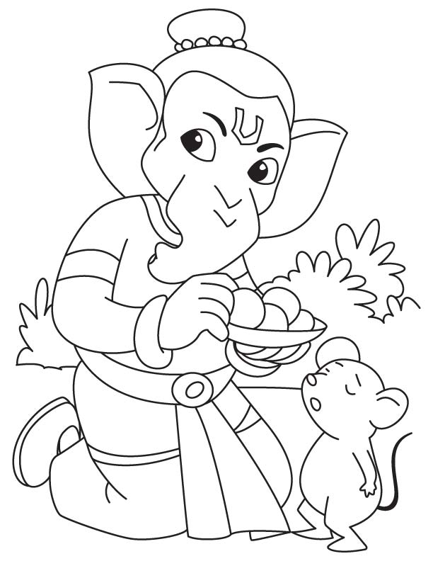 Lord ganesha eating laddu coloring page download free lord ganesha eating laddu coloring page for kids best coloring pages