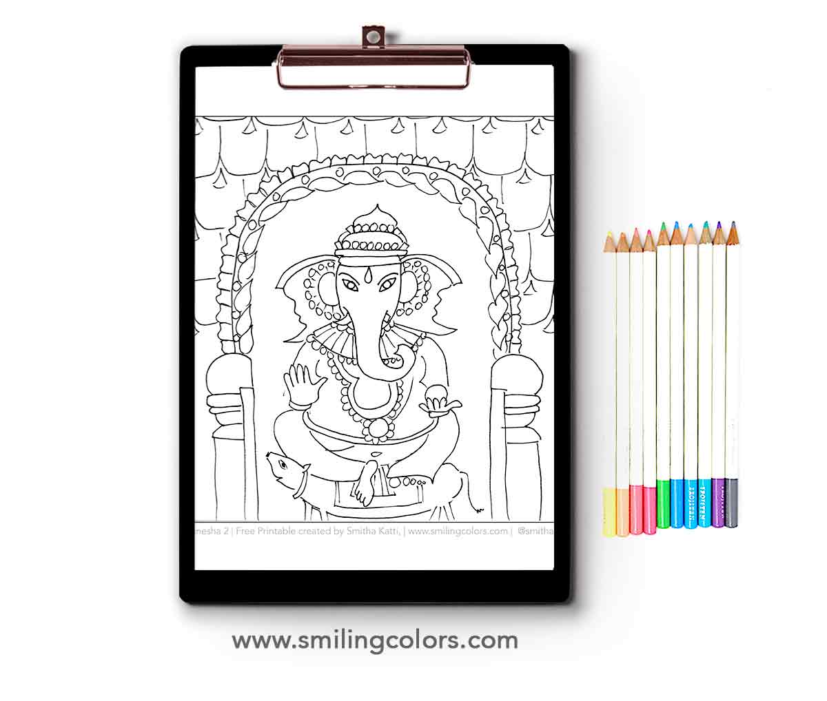 Free printable ganesha coloring pages