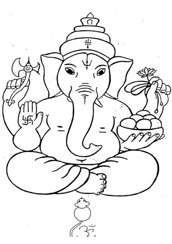 Coloring pages printable lord ganesha coloring pages for kids