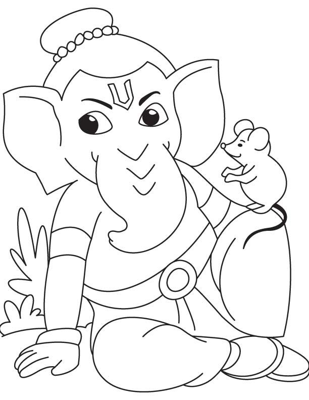 Coloring page hindu mythology ganesh gods and goddesses