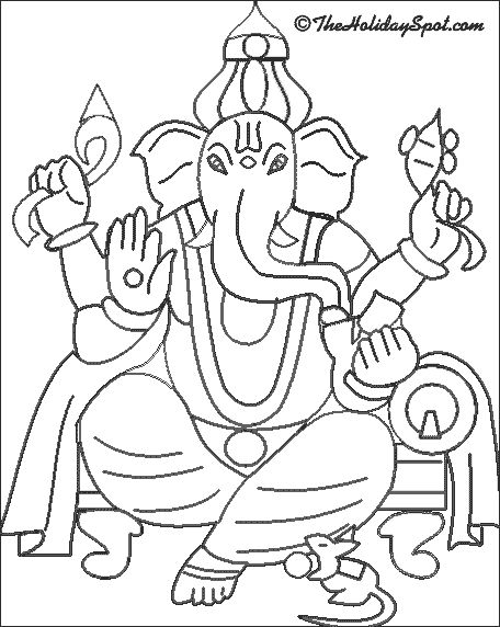 Ganesh chaturthi pictures to color ganesha drawg drawg for kids children sketch