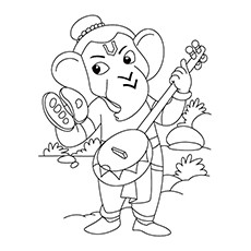 Cute lord ganesha coloring pages for your little one