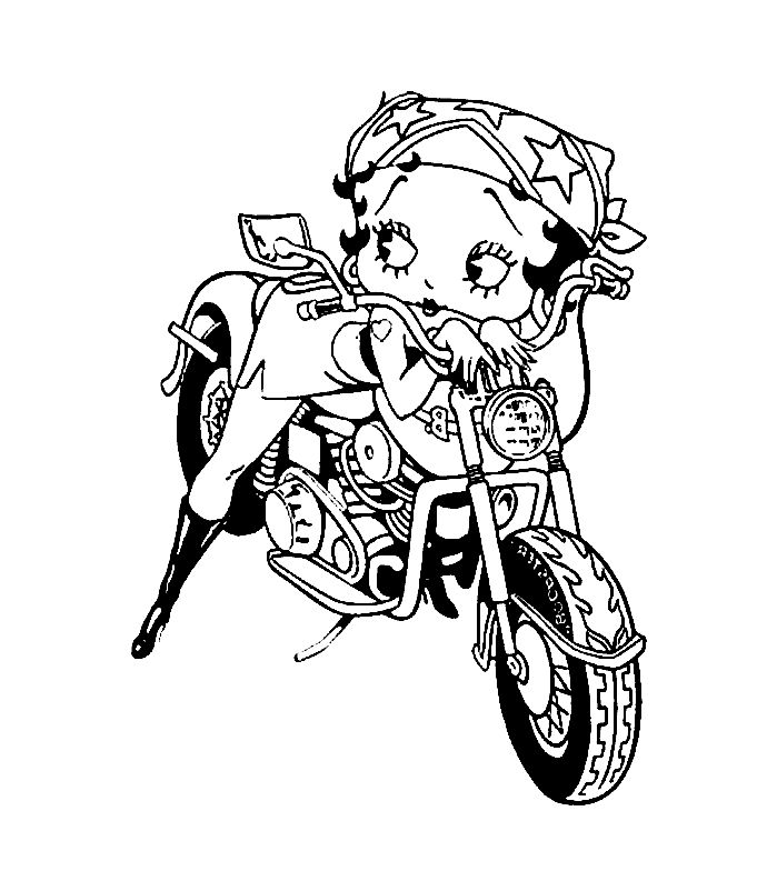 Betty boop coloring pages biker betty boop betty boop tattoos betty boop