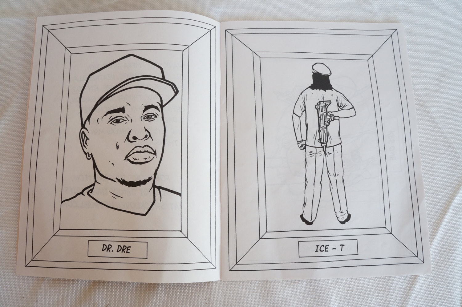 Aye jay original vintage la street pub gangsta rap coloring book pac cube eazy e