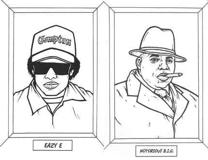 Gangsta rap coloring book