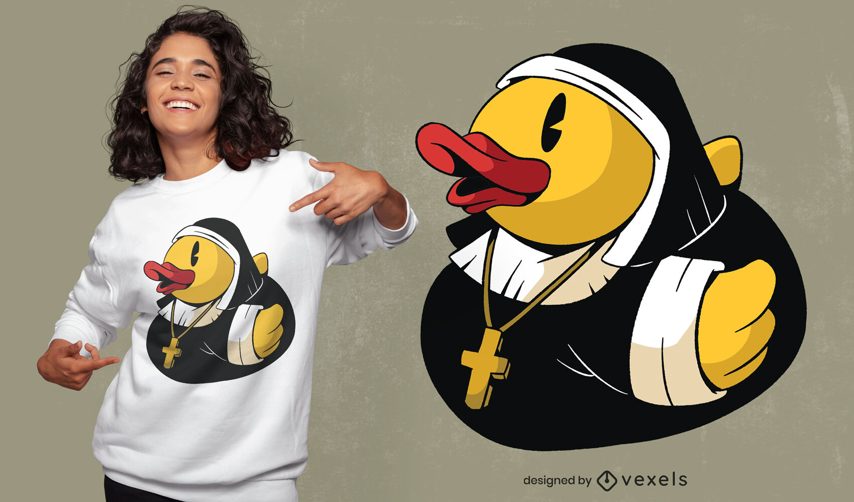 Rubber duck nun costume t