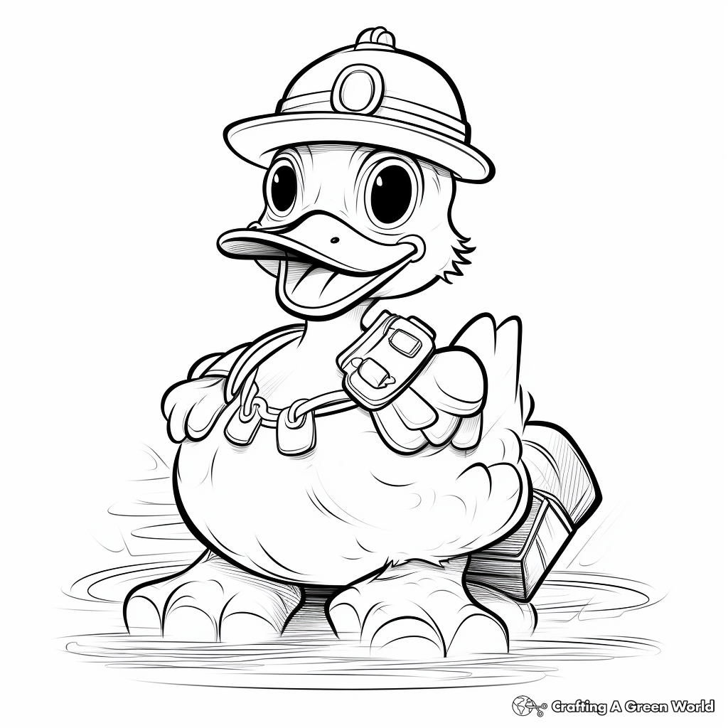 Rubber duck coloring pages