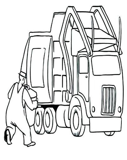 Coloring pages garbage truck coloring pages printable