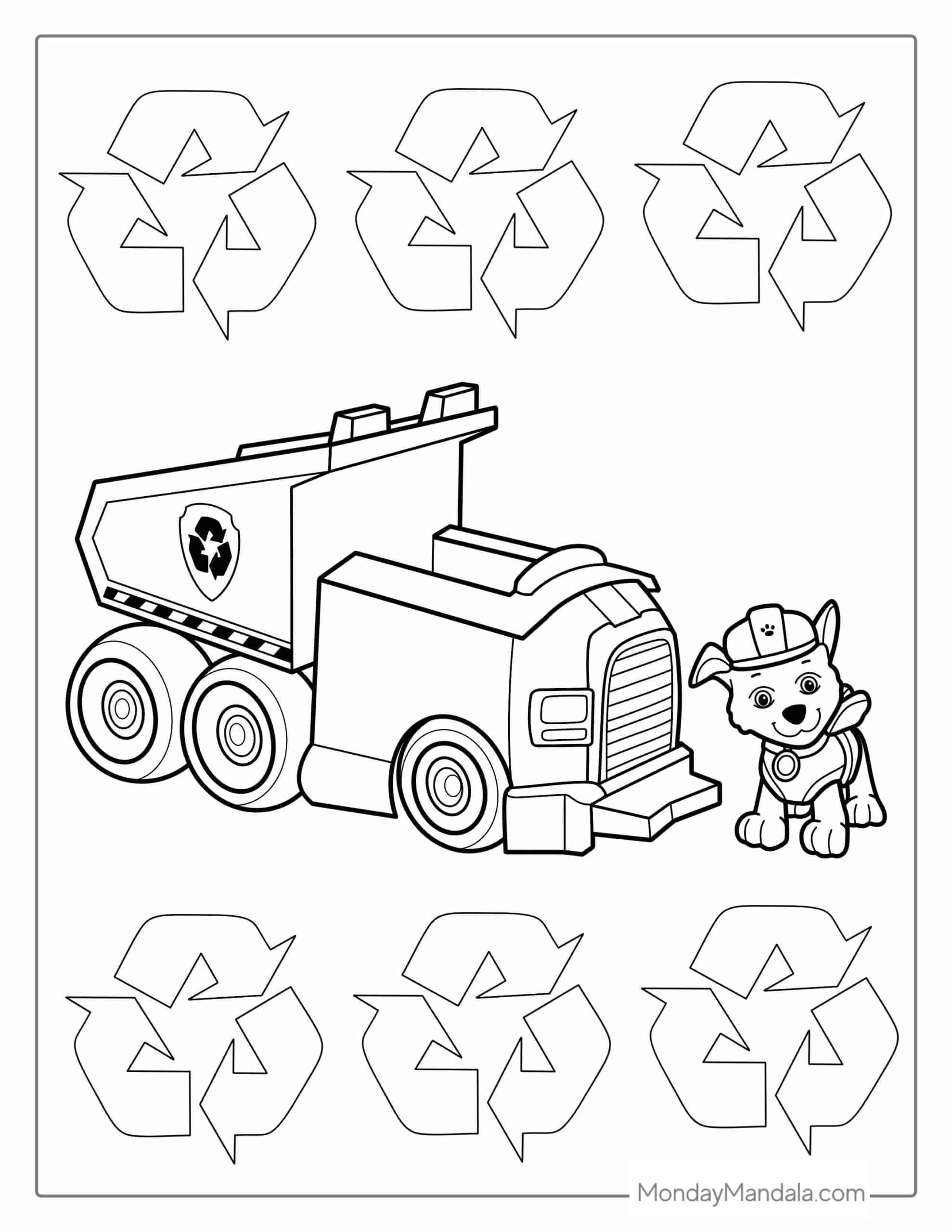 Garbage truck coloring pages free pdf printables truck coloring pages coloring pages free printable coloring pages