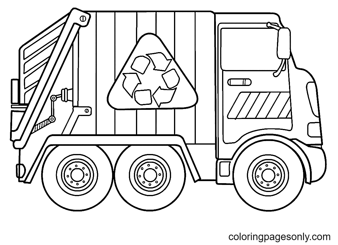 Garbage truck coloring pages printable for free download