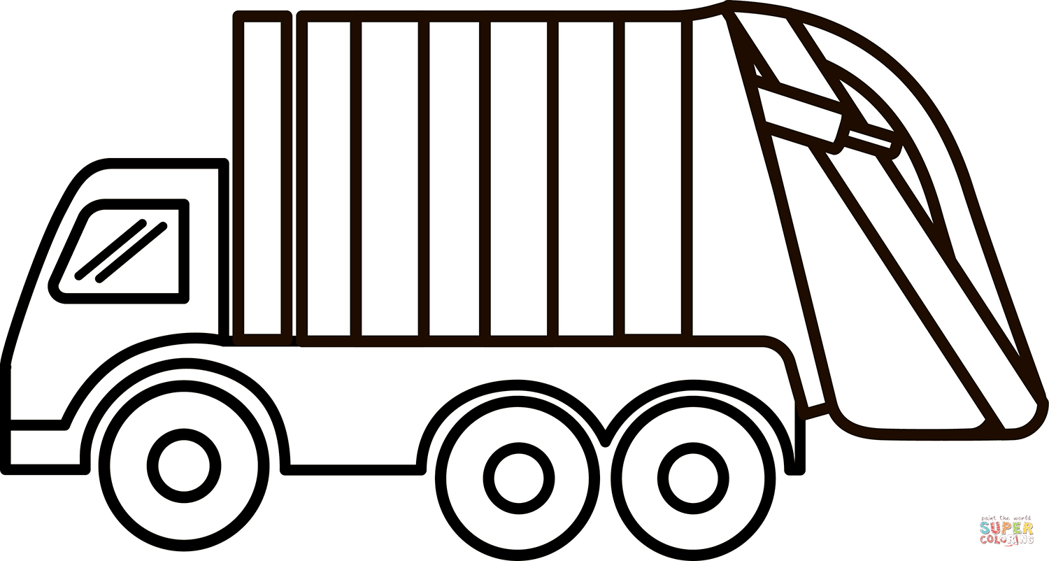 Garbage truck coloring page free printable coloring pages