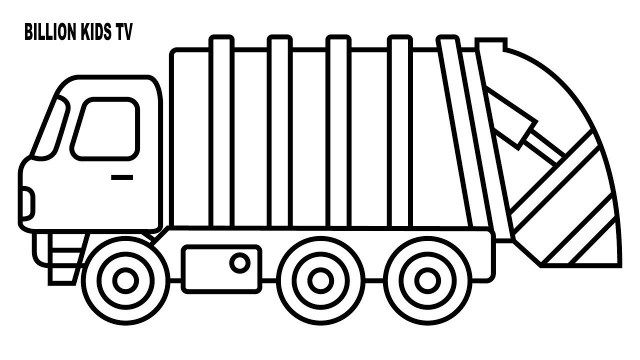 Inspiration image of dump truck coloring pages