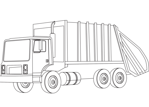 Garbage truck coloring page free printable coloring pages