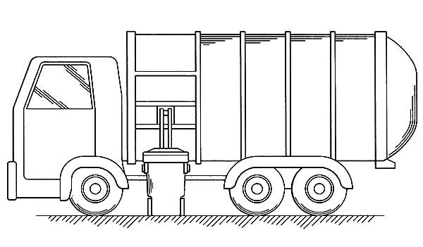 Put all gbage inside truck coloring pages