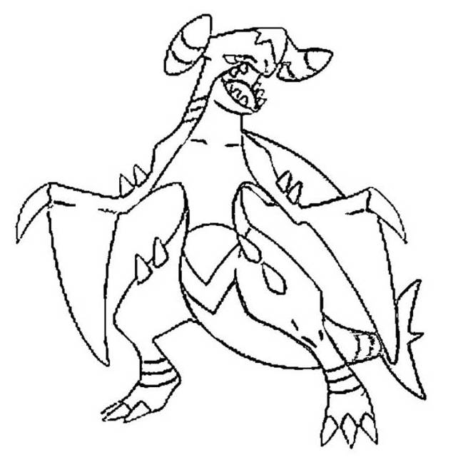 Coloring kids page garchomp pokemon coloring page